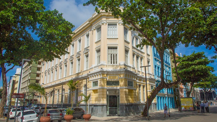 Secretaria de Desenvolvimento Econômico de Pernambuco, no Recife Antigo - Foto: Rhuda Jardim SDECFACHADA2019